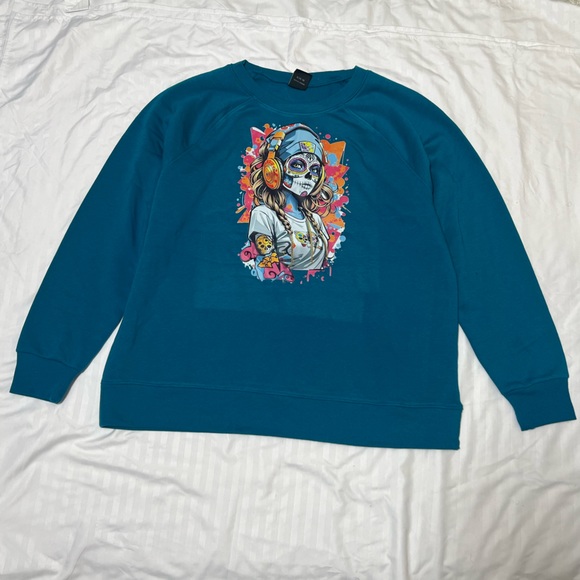 Athletic Works Women’s Fleece Crewneck Long Sleeve Graphic Sweatshirt XLarge - Picture 6 of 11